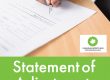 statement of adjustments document being signed