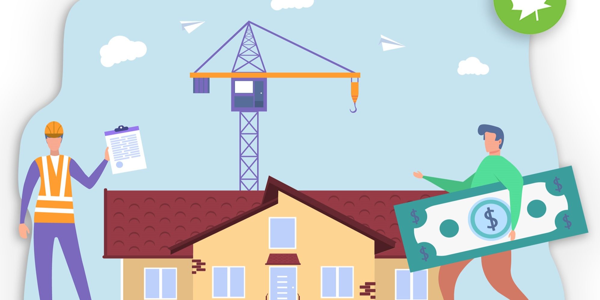 Renovating House with Human holding money