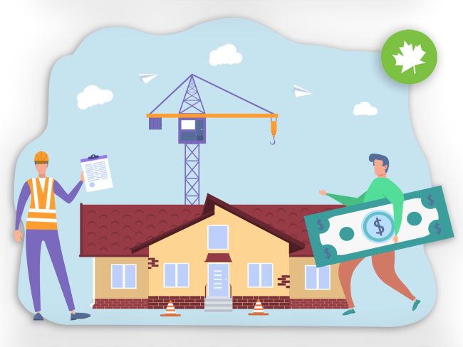 Renovating House with Human holding money