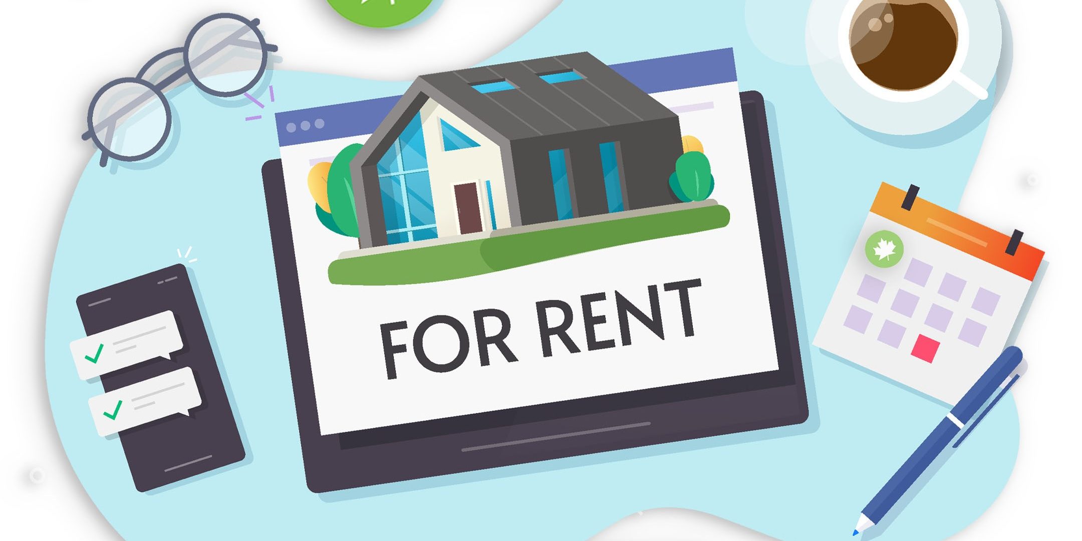 Illustration of house for rent