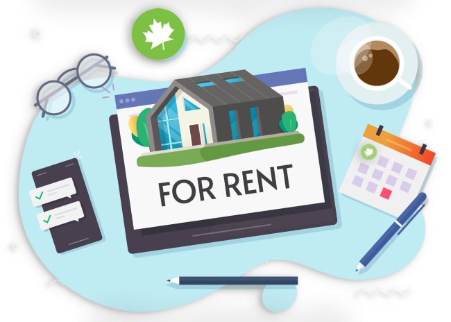 Illustration of house for rent