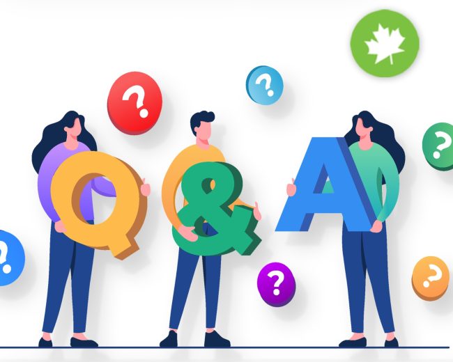 people holding the letters Q & A