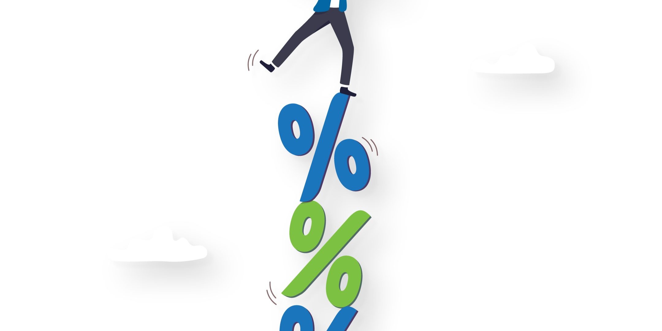 Truth about rate comparison sites copy ws Man balancing on % signs